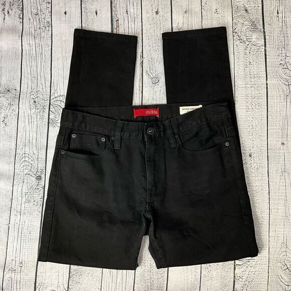 GUESS Black Medium Rise Skinny Scotch Fit Jeans - Picture 1 of 6